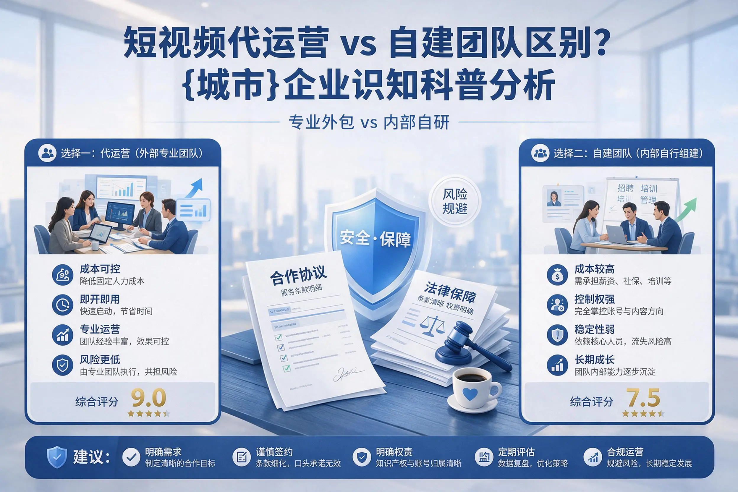 短视频代运营与自建团队区别?上海企业认知科普分析