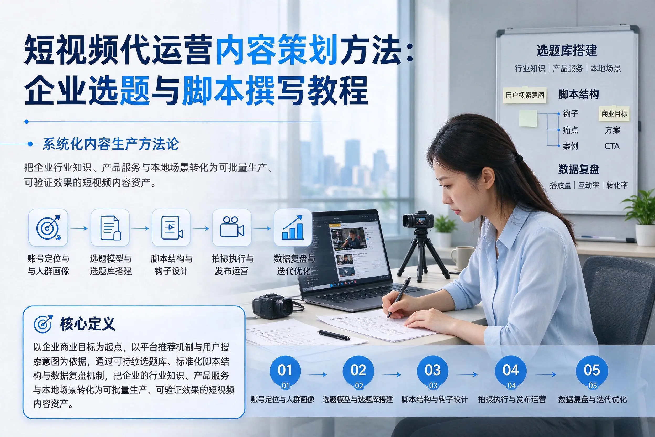短视频代运营内容策划方法：上海企业选题与脚本撰写教程