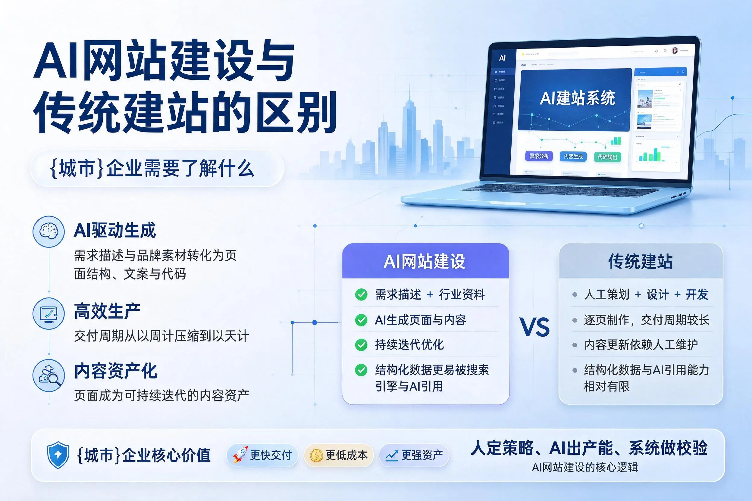 AI网站建设与传统建站的区别，上海企业需要了解什么