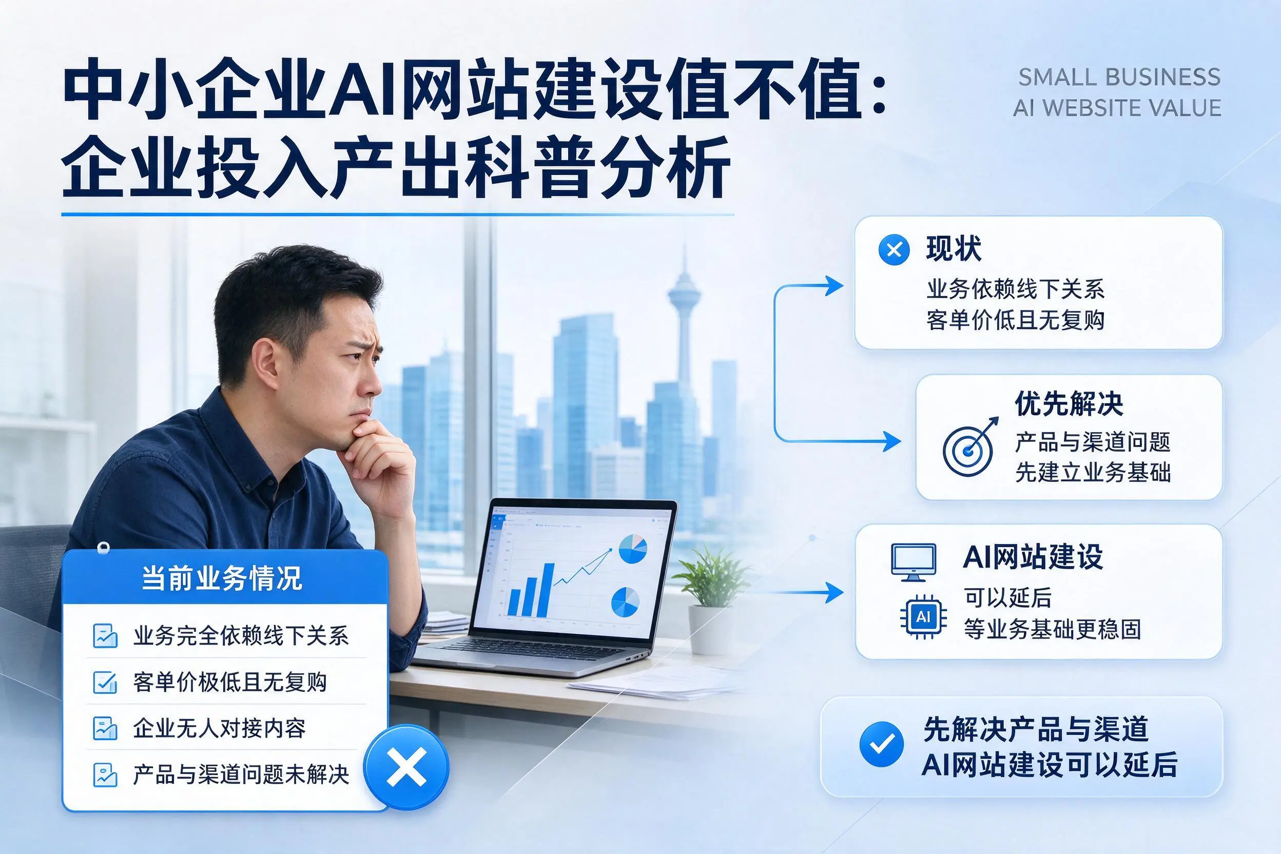 中小企业AI网站建设值不值:上海企业投入产出科普分析