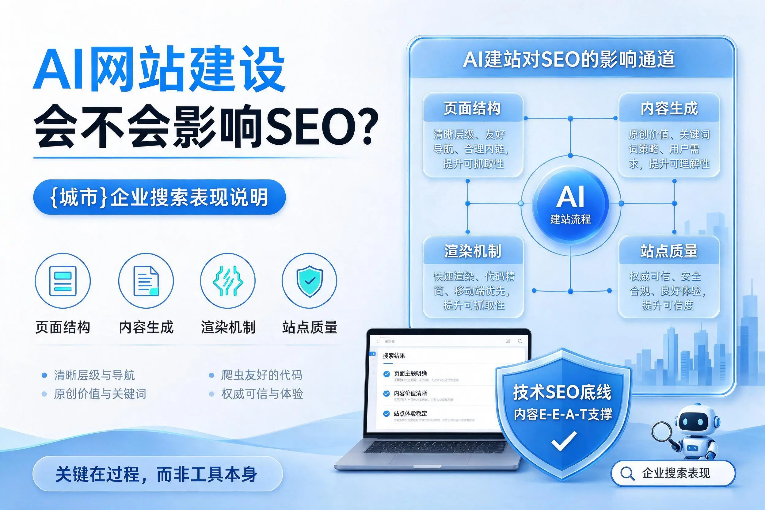 AI网站建设会不会影响SEO?上海企业搜索表现说明
