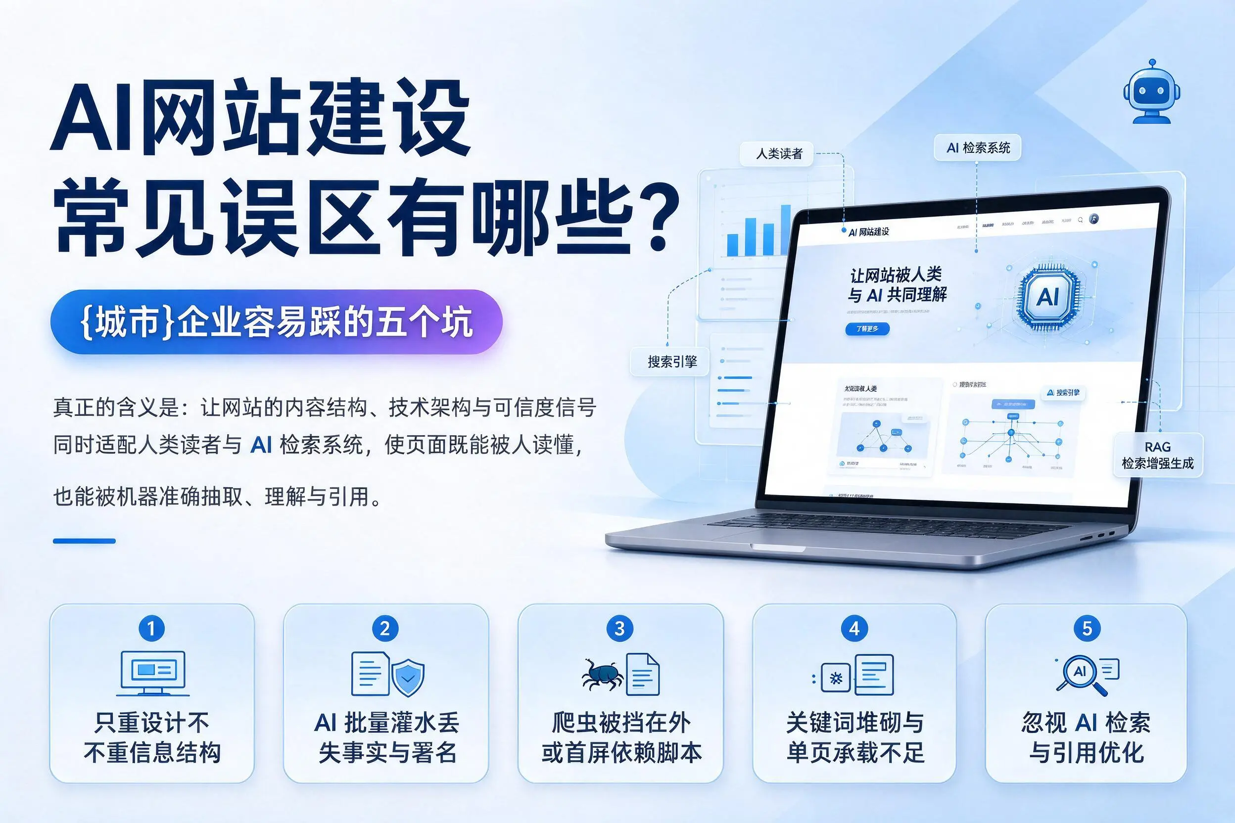 AI网站建设常见误区有哪些?上海企业容易踩的五个坑