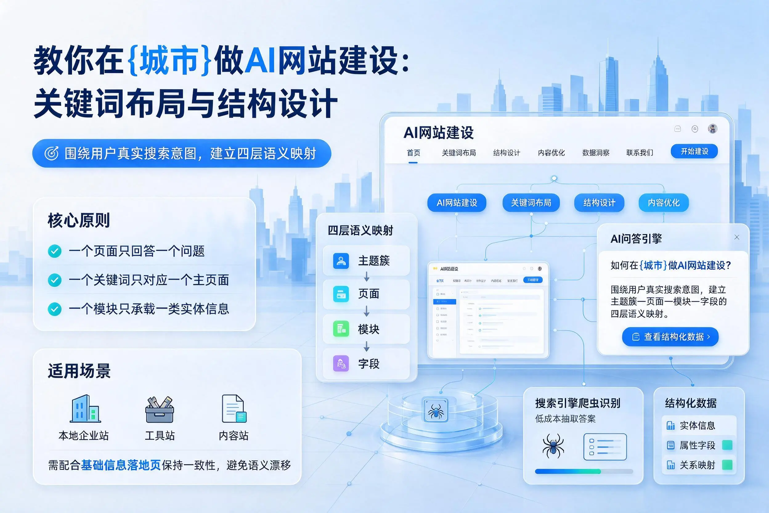 教你在上海做AI网站建设:关键词布局与结构设计