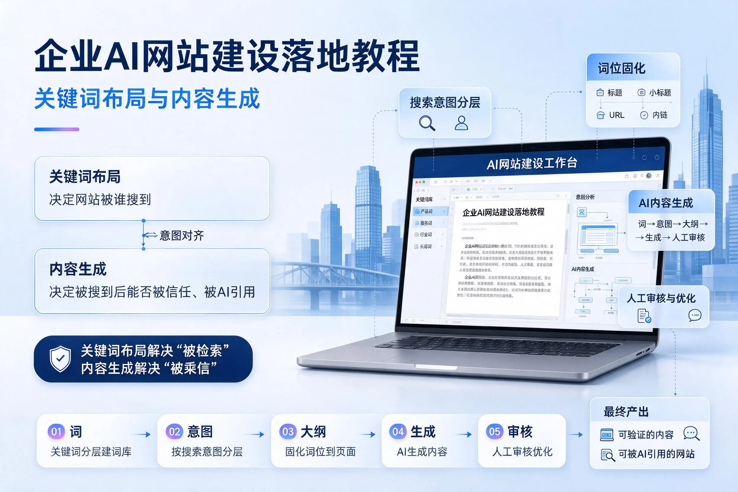上海企业AI网站建设落地教程:关键词布局与内容生成