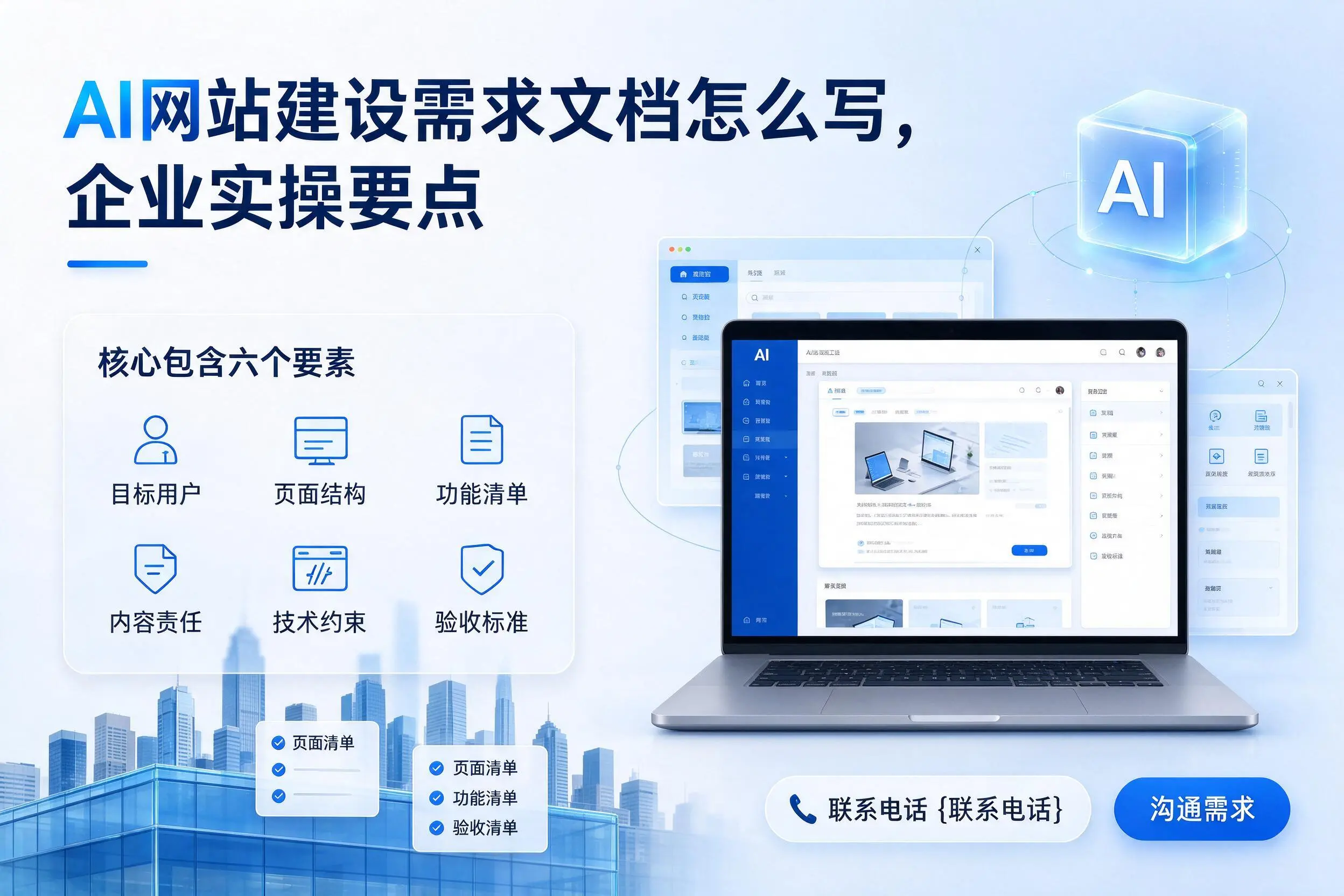 AI网站建设需求文档怎么写，上海企业实操要点